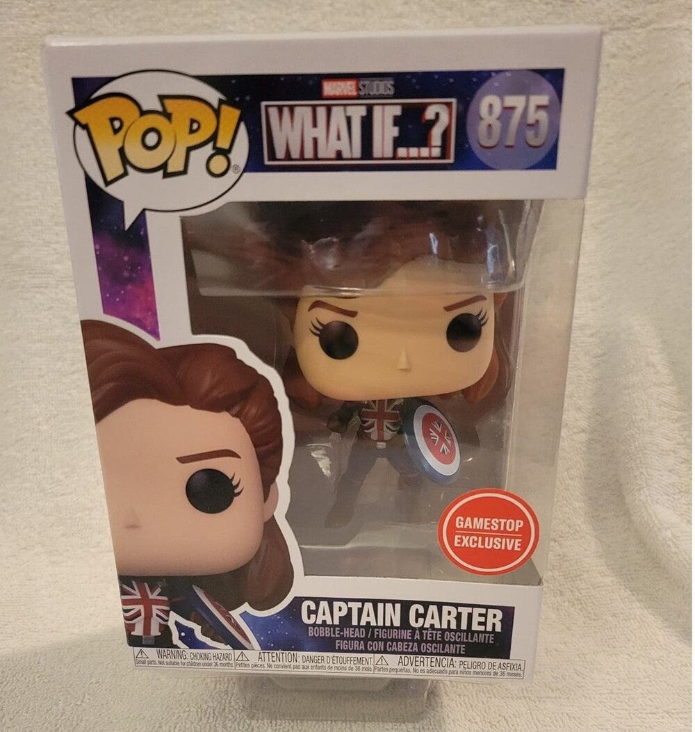 Funko Pop Captain Carter Marvel What if... series gamestop exclusive NWT